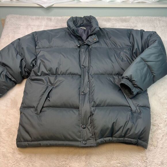 Asics Puffer Jacket Mens Size XXL Zipper Pockets Feather Down Warm Winter Coat - Picture 1 of 13